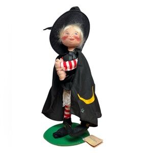 Vintage Annalee 1993 Witch Halloween‎ Decoration 20” Fabric Doll With Tag